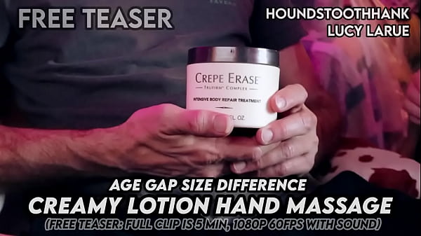 Age Gap Size Difference Creamy Lotion Hand Massage