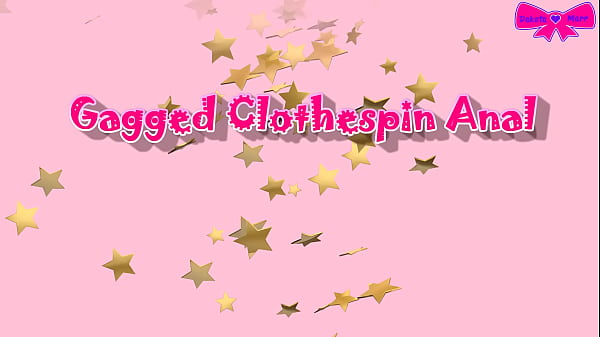 Ball Gag Clothes Pins Kinky Anal Masturbation Dakota Marr Intense Orgasm BDSM Submissive