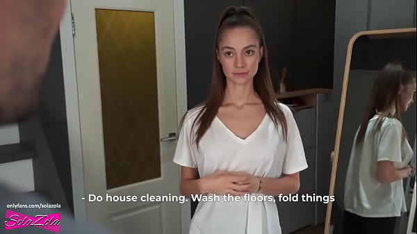 Busty Brunette Teen Gets Fucked After Cleaning The Apartment. Amateur Couple