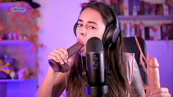 Double dildo sloopy blowjob- Salmakia