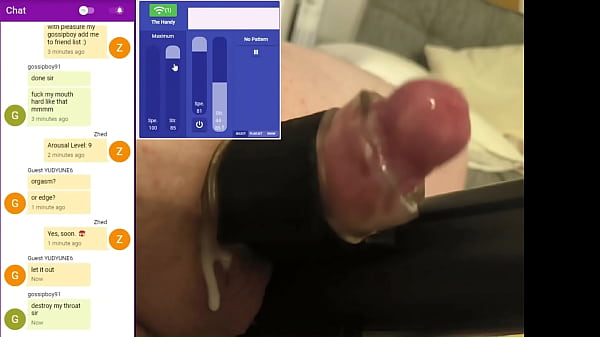 I did an online session, I exposed myself to strangers, they jerked me off so hard and so well that I ejaculated 4 times!!! Chat and control visible — ScarrZhed