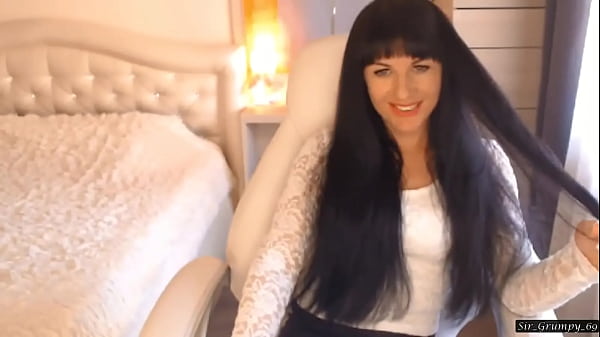 JuliannaSmiles aka Tamarra Roman Chair Sexy White Lingerie & Stockings Tease