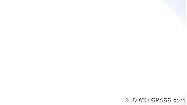 Lesbian pornstar tries throat fucking