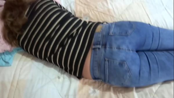 My stepson caresses me, I get aroused, I masturbate, and he cums in my ass.