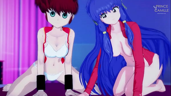 Ranma and Shampoo watch you masturbate and decide to join in – Ranma 1/2