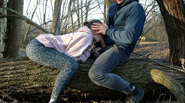 Redhead Public Deepthroats Dick And Rough Fucks In The Wood