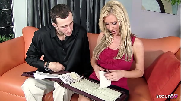 Sexy Cougar Wife of his Boss seduce Big Dick Boy Worker to Cheating Fuck while her husband is away