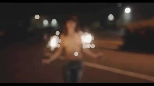 Topless Outdoors Public Sparklers With Honey Gold And Dakota Marr