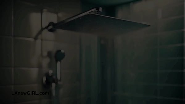 Adorable brunette beauty took a shower