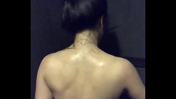 Asian Slut Wife masturbation with dildo and vibrator in gym’s shower