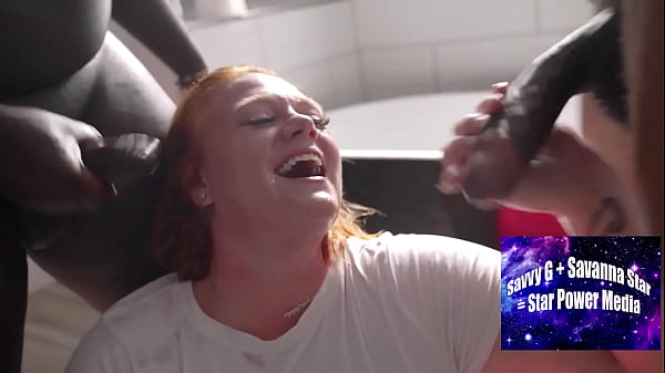 Bathroom Blowbang with Voluptuous Redhead Julie Ginger