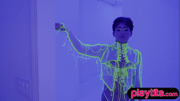 Big boobs curvy Latina teen DJ strips to flaunt juicy bubble butt