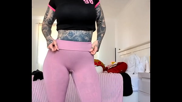 Big tits Goth Milf Melody Radford Sheer Gym Leggings