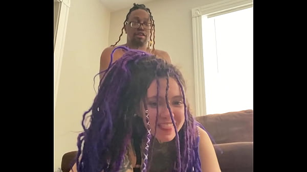 Broke purple dreadhead takes hard dick in rough pounding