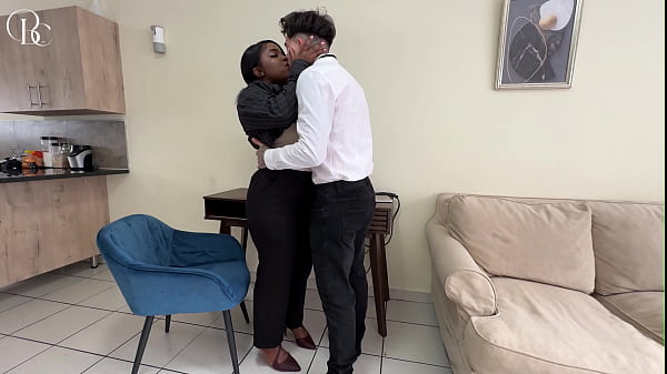 Busty Black Girl Takes it all from her White Co-worker – a Facial, Pussy Fucking and an Anal Creampie