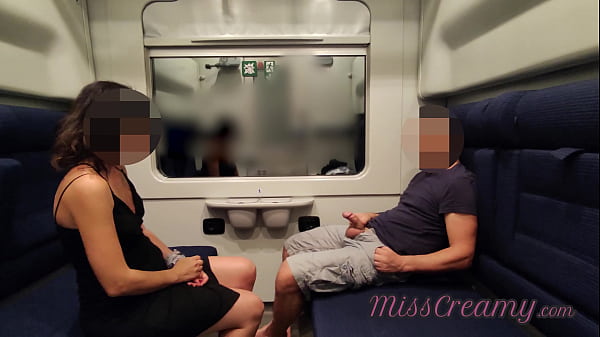 Dick flash – I pull out my cock in front of a teacher in the public train and and help me cum in mouth 4K – it’s very risky Almost caught by stranger near – MissCreamy