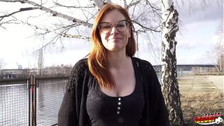 GERMAN SCOUT – Glasses Ginger Redheadh MILF Mona Einhorny First Time Porn at Hard Casting