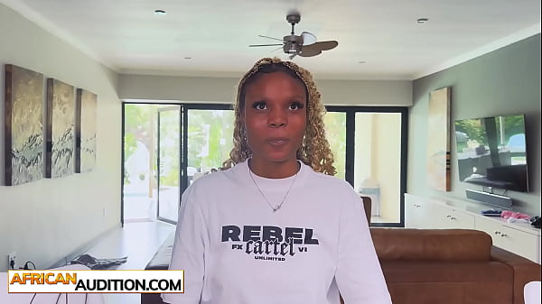 Horny ebony big ass girl Sawadi Jones hardcore fucking after fake casting