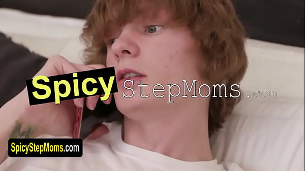 Horny MILF Jessica in sexy lingerie ready to sin with her lucky stepson