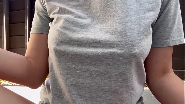 Italian Big Tits Smoking Outdoor