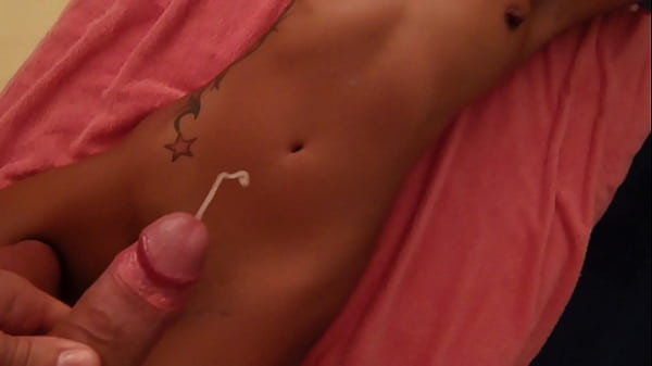 Masturbating together. Finishing with Cum.