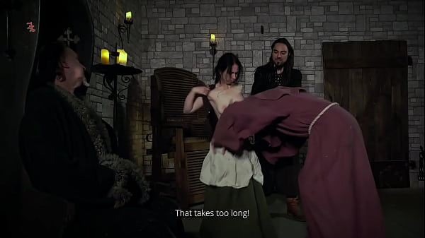 Mooin Witch – Maid Judith writhes on the spiky medieval witch’s chair while her udders are treated with ice water, melted hot wax, clamps and tickling (TRAILER)