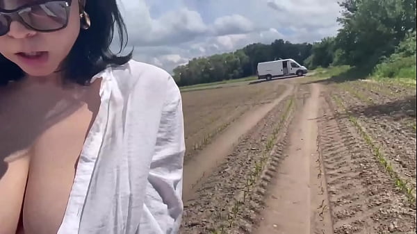 Smoking Cigarette and Bouncing Boobs in Male Shirt to get private place for masturbate and fast Orgasm