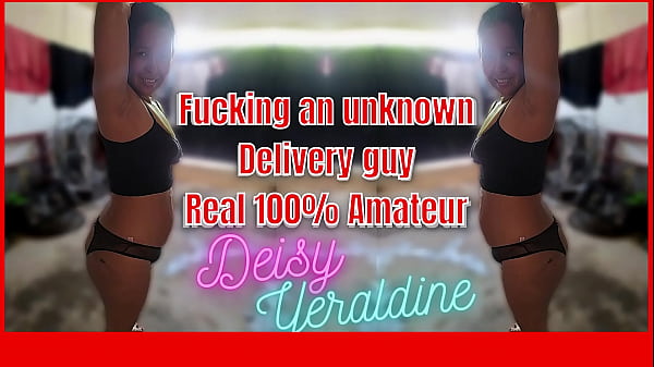 Spied on seducing and fucking an unknown delivery man. I receive the messenger in my underwear and he is tempted to fuck me, my cuckold husband records me hidden