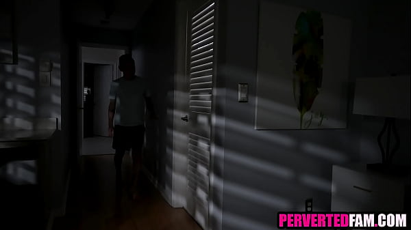 Step brother and step sister showering together