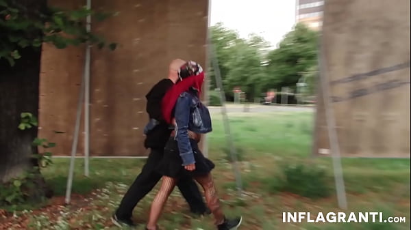 Tattooed milf fucking outdoors