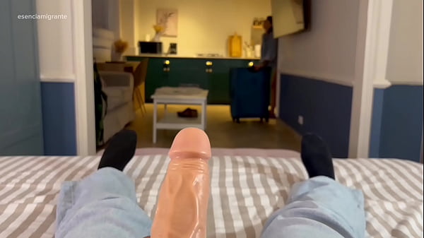 when I get to my hotel room I find an intruder in my bed with his big veiny cock out, I don’t hesitate and suck it until he fucks me hard on the bed.