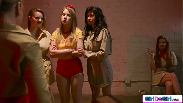 Big tits teen WILL NOT break when strapon fucked by guards