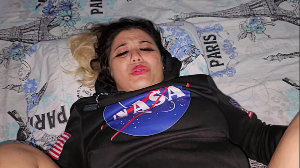 BLONDE IN BLACK SWEATER WITH NASA LOGO GETS 3 HOURS OF SEX.
