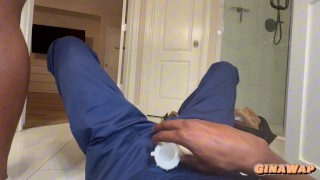 Caught the Plumber staring at my Pussy, so I let him Have some