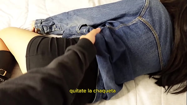 Follando hermanastra después de la fiesta tetas perfectas y culo rico