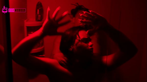 Girl enjoys BIG BLACK COCK in the shower!