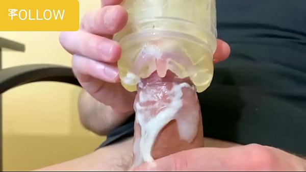 Guy Cumming twice with Fleshlight while Dirty Talking and Moaning – Close up Big Dick Orgasm