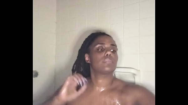 homemade amateur bath time #cumplay with this #blackpussy ebony bathes with toy