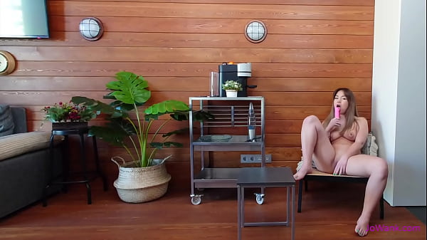 hot busty babe fuck in love with dildo