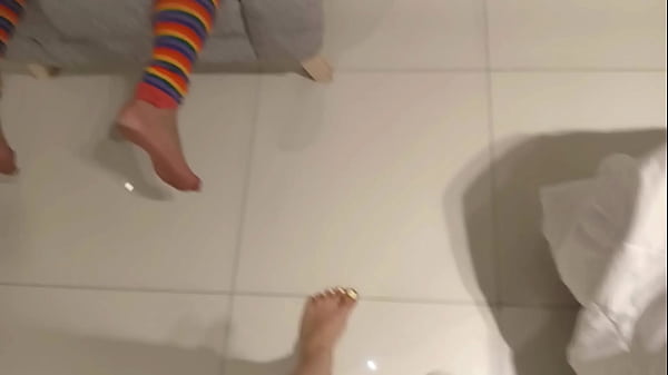 I masturbate with a big ass brunette and put my cock in her tight pussy