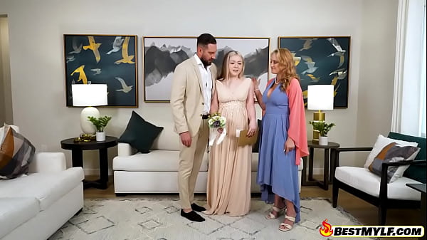 MILF Stepmother and Stepdaughter Fucked by Their Stepfather