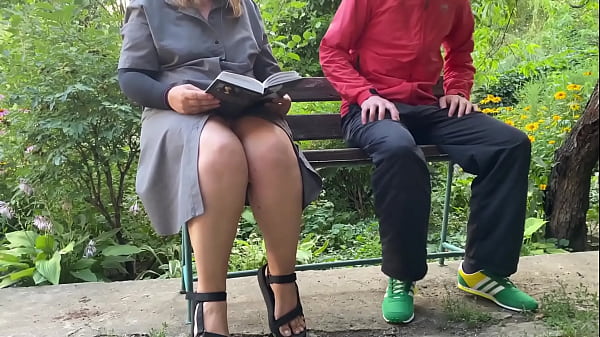 My stepmother helps me prepare for my literature exam