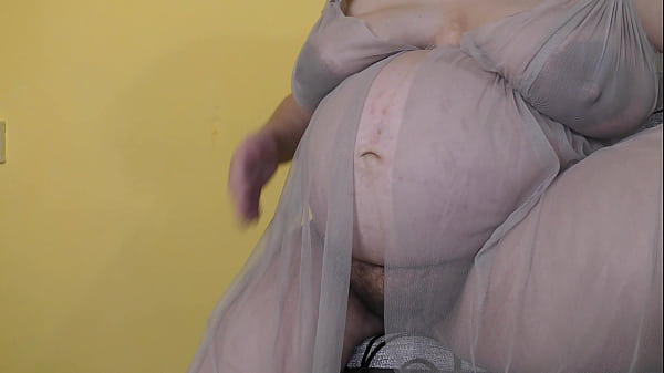 Pregnant MILF wife become very horny and start masturbate her hairy pussy and fantasizing  about raw creampies