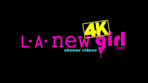 Radiant brunette beauty took a shower