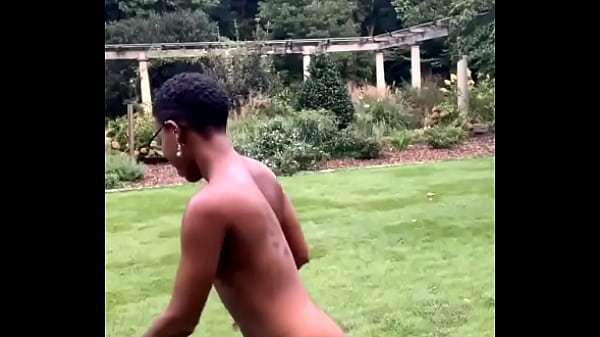 She gets naked outside