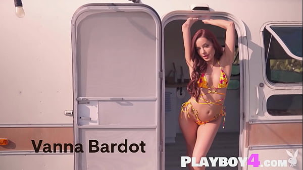 Small tits Latina babe Vanna Bardot passion striptease for the Playboy