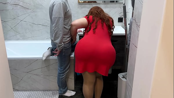 Stepmom with a big ass let her stepson touch it