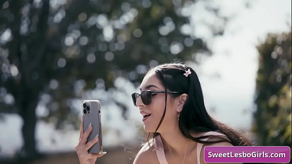 Stunning blonde lesbian babe seduces petite brunette friend and kiss tender – Blake Blossom, Madison Wilde