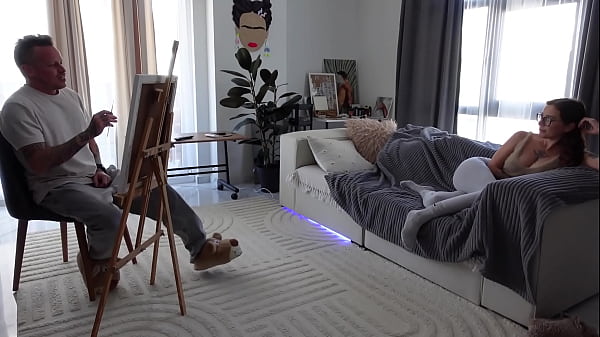 The artist undressed and fucked a modest model hard!