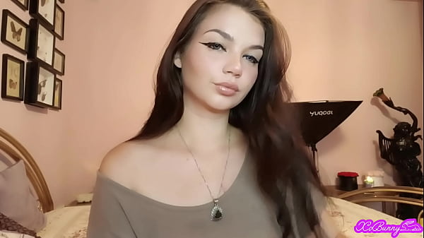 XO Bunny brunette latina with blue eyes smoking blowing smokein your face